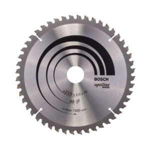 Pyörösahanterä Bosch Optiline Wood 210 x 2,0 mm T48