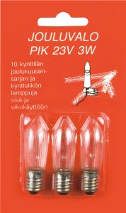 Jouluvalo Airam 3 W E10 3 kpl