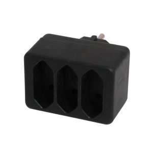 Haaroituskosketin Rev 3 x EUR Pistoke Musta