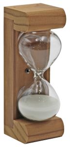 Tiimalasi Saunia 15 min lämpökäsitelty puu/valkoinen hiekka 11 x 3,5 cm