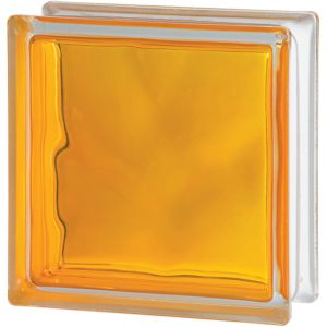 Lasitiili Seves Glassblock Brilly Wave Keltainen 19 x 19 x 8 cm