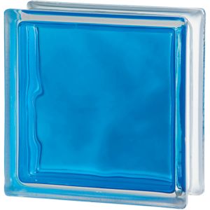 Lasitiili Seves Glassblock Brilly Wave Sininen 19 x 19 x 8 cm