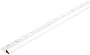 Laattalista Dione 250 cm alumiini 10 mm valkoinen