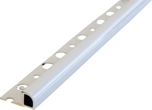 Laattalista Dione 250 cm alumiini 12 mm valkoinen