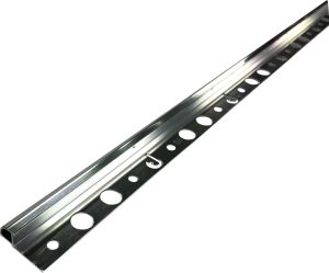 Laattalista Dione 250 cm alumiini 10 mm hopea