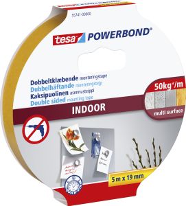 Asennusteippi Tesa 2-puolinen Powerbond Indoor sisäkäyttöön 5 m x 19 mm