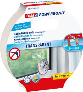 Asennusteippi Tesa PowerBond Läpinäkyvä 5 m x 19 mm