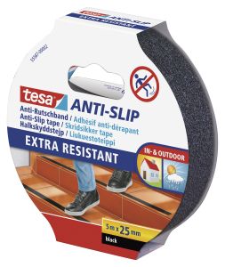 Liukuestoteippi Tesa Musta 5 m x 25 mm