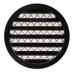 Säleikkö alumiiniseos Europlast Ø125 mm, musta