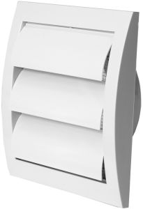 Tuuletusritilä Europlast Valkoinen 150 x 150 mm Kierrekaihdin