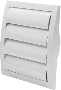 Tuuletusritilä Europlast Valkoinen 190 x 190 mm Kierrekaihdin