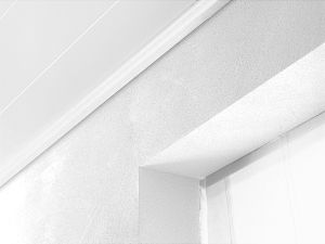 Päätelista Logoclic 16 x 36 x 2600 mm MDF Valkoinen Struktuuri
