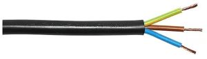 Kumikaapeli Kabelexpress H05RR-F 3 x 1,5 mm² musta 10 m