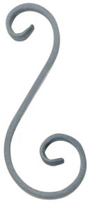 Koriste S-kaari Deutsche Metall 75 x 190 mm