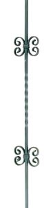Tanko Deutsche Metall kahdella C-kaarella 1000 x 12 x 12 mm