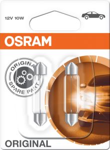 Polttimo Osram Original Rekisterikilvenvalo 6411 10W 2 kpl