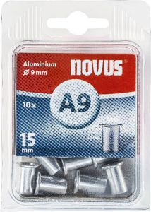 Alu-Niittimutteri Novus A9 x M6 10 kpl