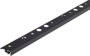 Laattalista Dione 250 cm alumiini 10 mm; musta