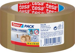Pakkausteippi Tesa Ultra Strong 66 m x 50 mm Ruskea