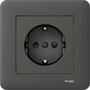 Pistorasia Schneider Electric Exxact 1 -osainen Antrasiitti IP20