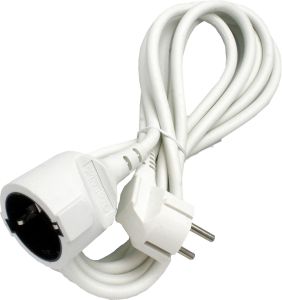 Sisäjatkojohto Opal 1-Os 3 m Valkoinen