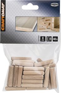 Puutappi Craftomat 8 x 40 mm 40 kpl