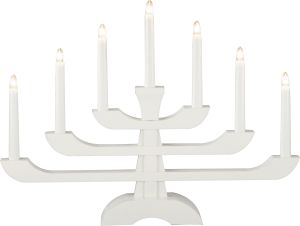 Kynttelikkö Konstsmide Retro 7-os Valkoinen