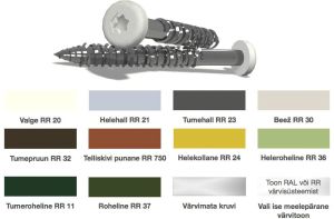 Puuruuvi Tempsi RR21 vaaleanharmaa 4,5X40 100 kpl/pkt