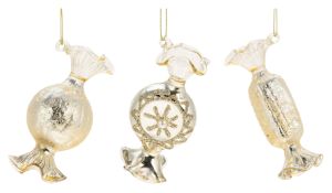 Joulukoriste lasikarkki 9 cm shampanjakulta