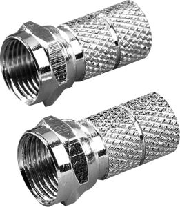 Antenniliitin F-uros 6,5mm Vivanco 2 kpl