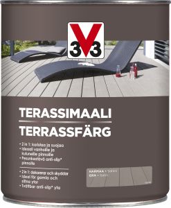 Terassimaali V33 Harmaa 5 L