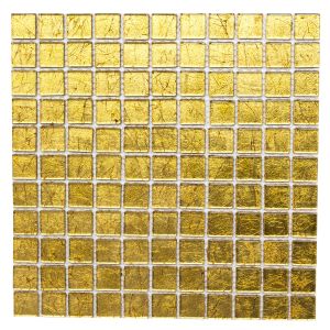 Mosaiikki Square Crystal Kulta 30 x 30 cm