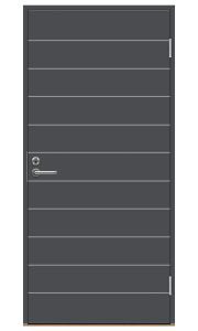 Ulko-ovi Swedoor Basic B0070 Tummanharmaa