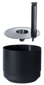 Kestokasteluruukku Orthex Pauliina musta 17 cm