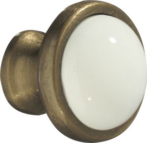 Nuppi Beslagsboden Tradition BA430 38 mm Antiikki messinki/posliini