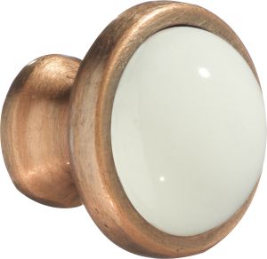 Nuppi Beslagsboden Tradition BC430 38 mm Antiikki kupari/posliini