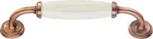 Kalustevedin Beslagsboden Tradition BC6291 128 mm Antiikkikupari/valkoinen
