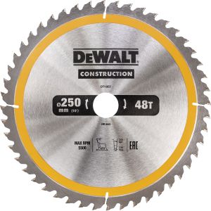 Rakennusterä DeWalt DT1957 250 x 30 mm 48T ATB+10º