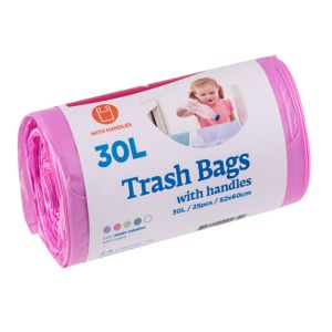 Roskapussi kantokahvalla McLean 30 l Pinkki