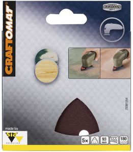 Tarrahiomapaperi Craftomat Delta BFWP 93 x 93 mm K180 5 kpl