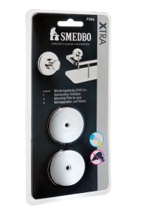 Asennuslevy Smedbo Liima-asennukseen F966 Kiiltävä kromi