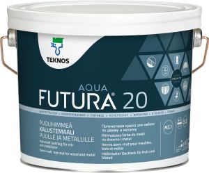 Kalustemaali Teknos Futura Aqua 20 Listavalkoinen