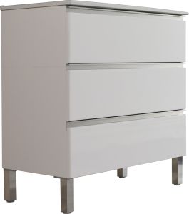 Kylpyhuonekaluste Ordonez Malaga kiiltävä valkoinen 80 cm