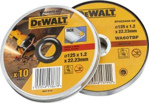 Katkaisulaikka DeWalt DT42340TZ 125 x 1,2 mm Inox  10 kpl