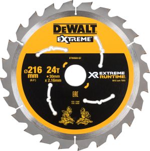 Pyörösahanterä DeWalt Extreme Runtime DT99568 216 x 30 mm 24T