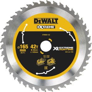 Pyörösahanterä DeWalt Extreme Runtime DT99561 165 x  20 mm 42T