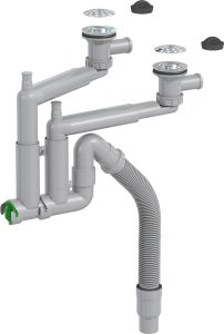 Keittiövesilukko Prevex Smartloc 2-altainen 70 mm Avosihti