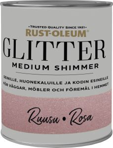 Sisustusmaali Rust-Oleum Medium Glitter Rose Gold 750 ml