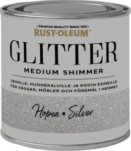 Sisustusmaali Rust-Oleum Medium Glitter Silver 250 ml