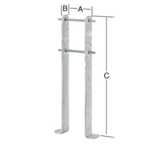 Pilarikenkä Vormann Sinkitty 500 mm